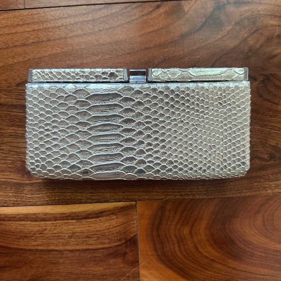 Aldo Champagne Gold Embossed Clutch - Picture 1 of 7
